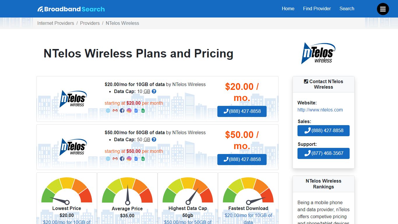 NTelos Wireless Plans and Pricing - BroadbandSearch.net